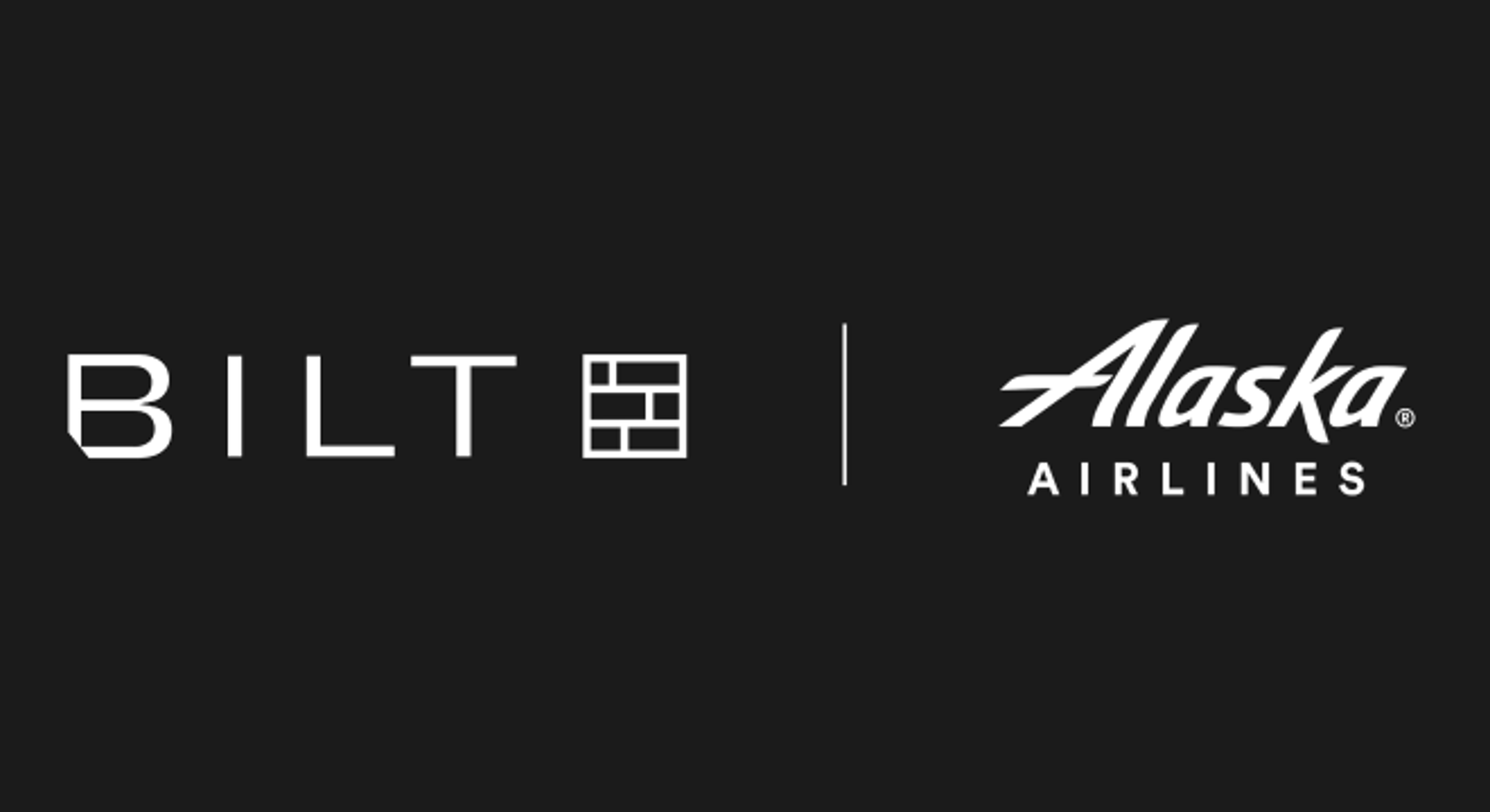 The Bilt and Alaska logo on a black background