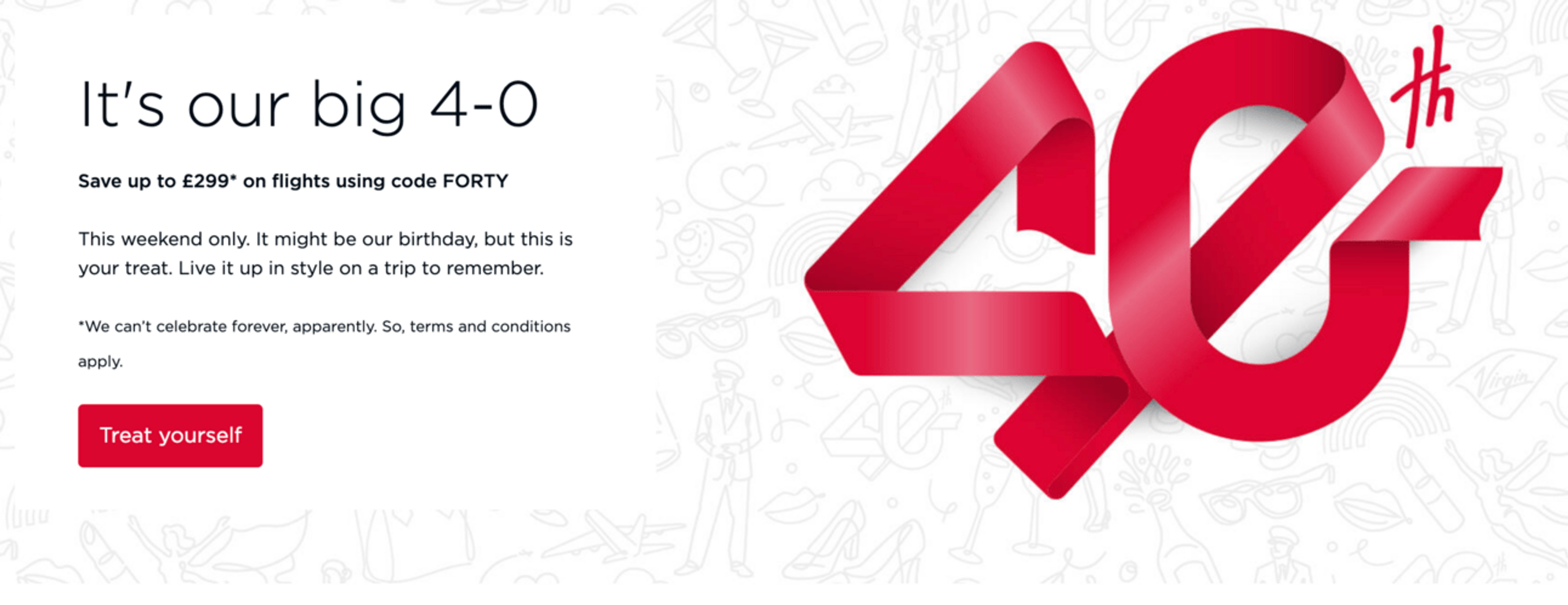 Virgin Atlantic 40% award sale