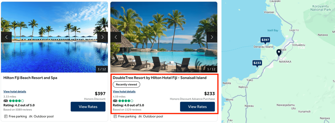 Hilton Resort in Fiji