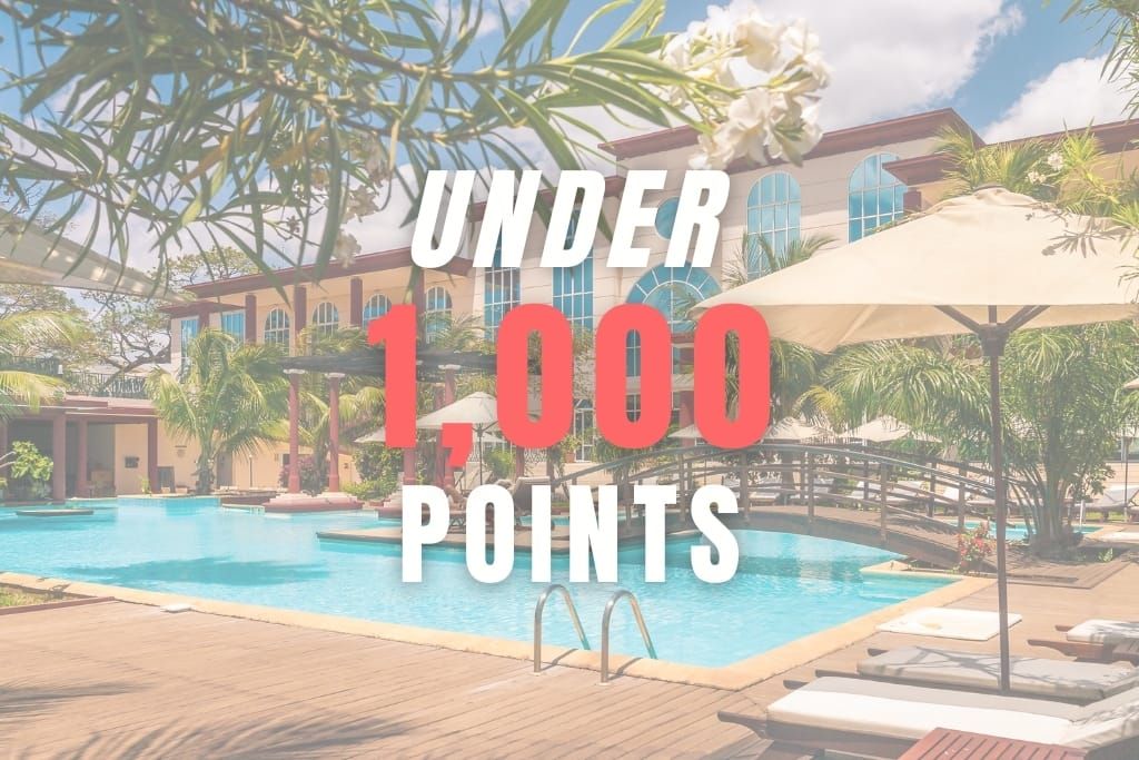 𤯠Book hotels for less than 1,000 points per night