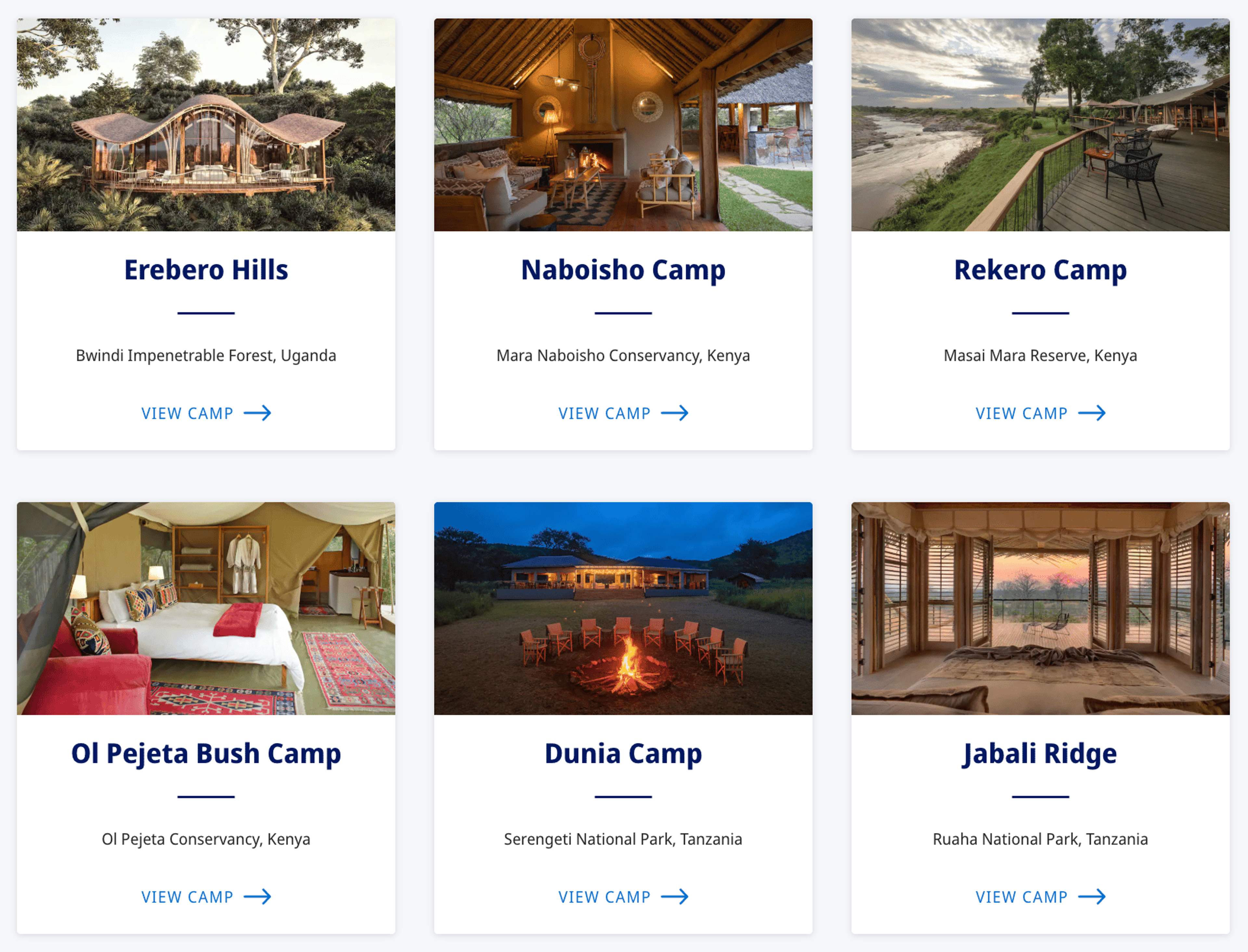 Safari camps