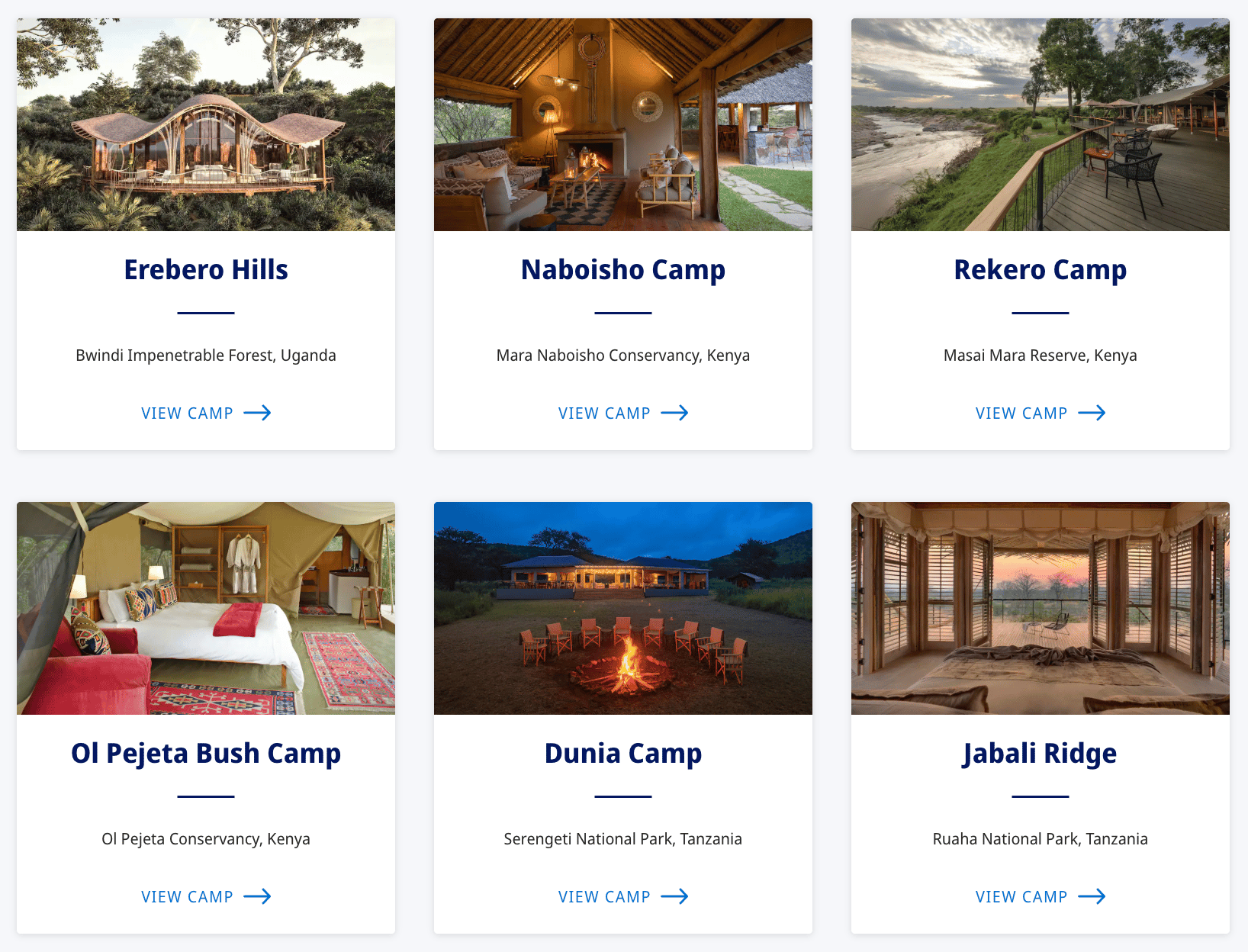 Safari camps