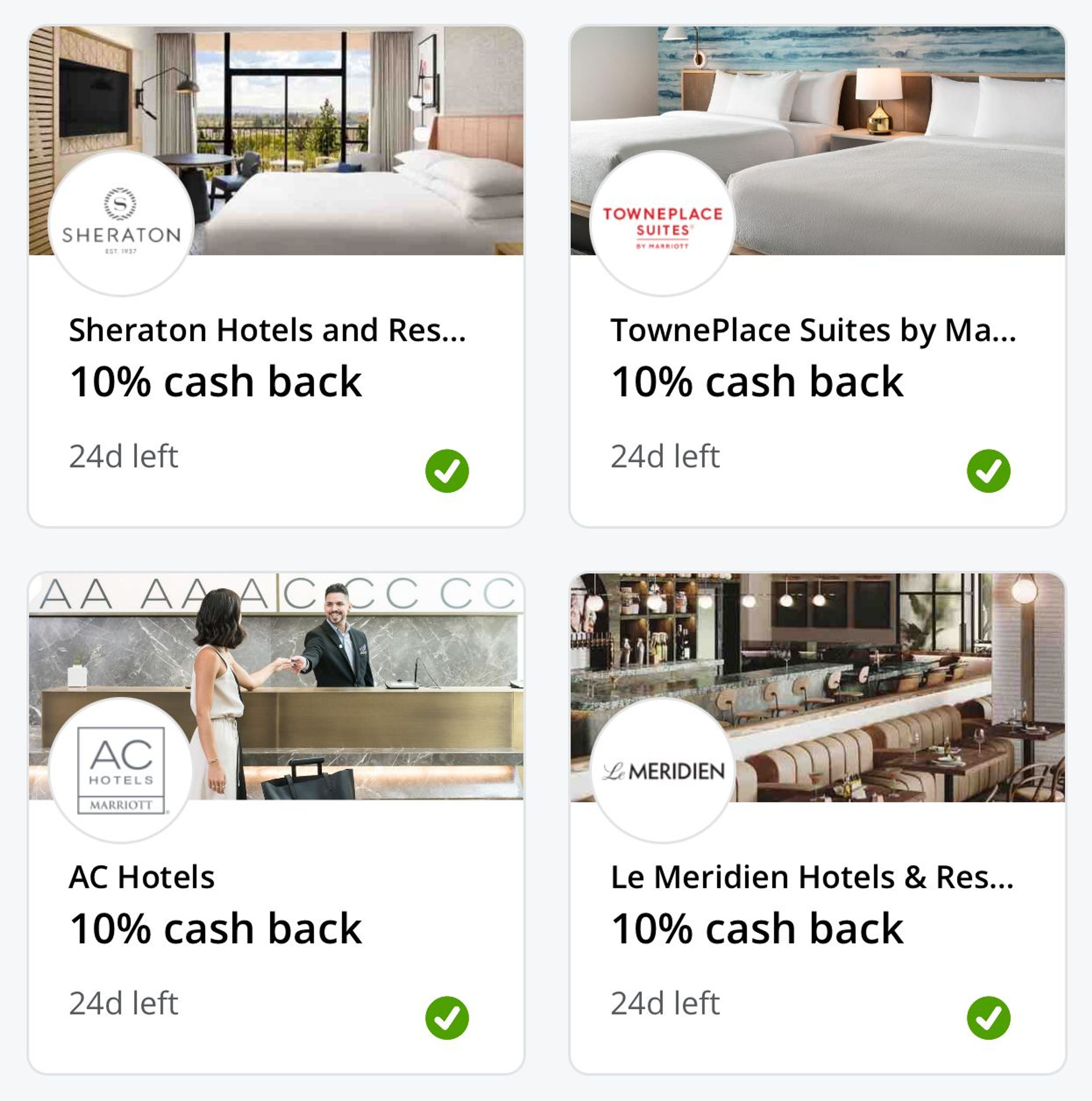 Examples of travel-related Chase Offers
