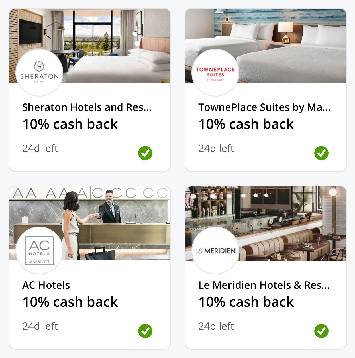 Examples of travel-related Chase Offers