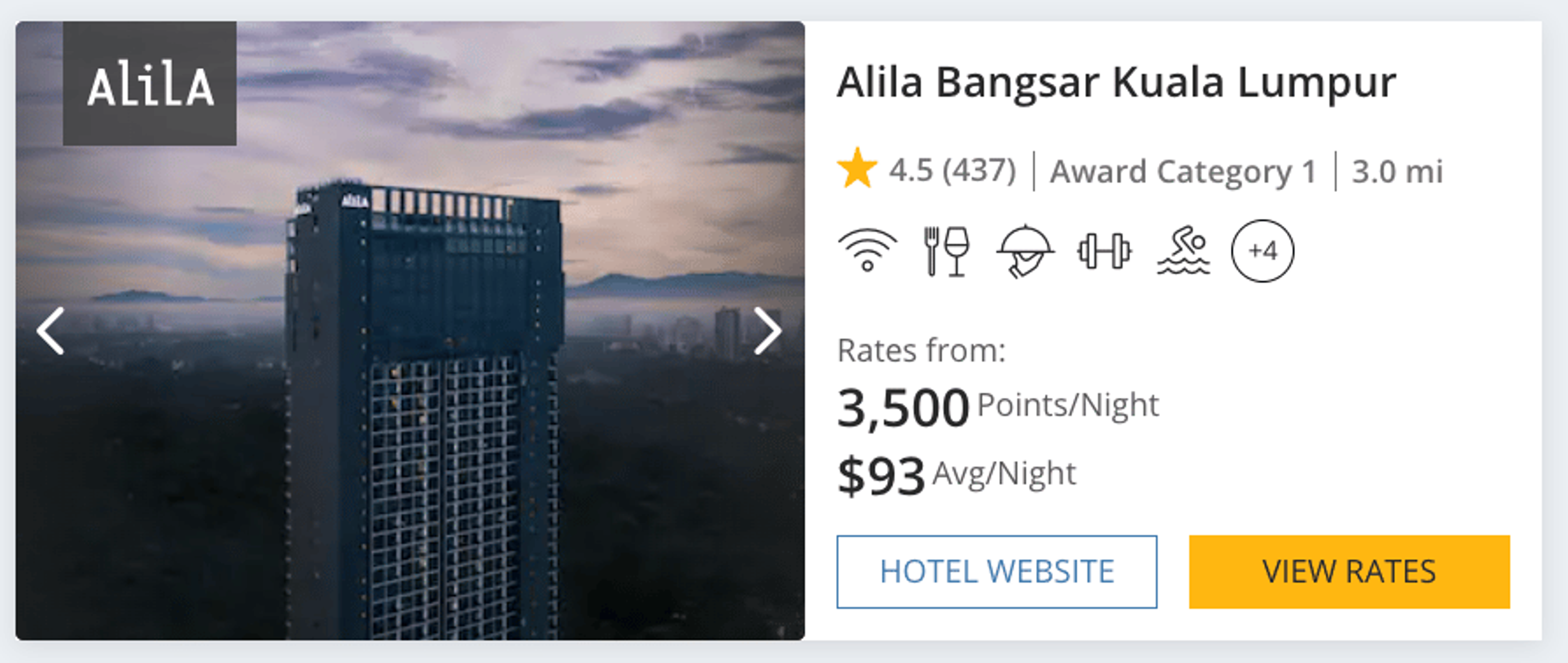 Alila Kuala Lumpur for 3,500 Hyatt points