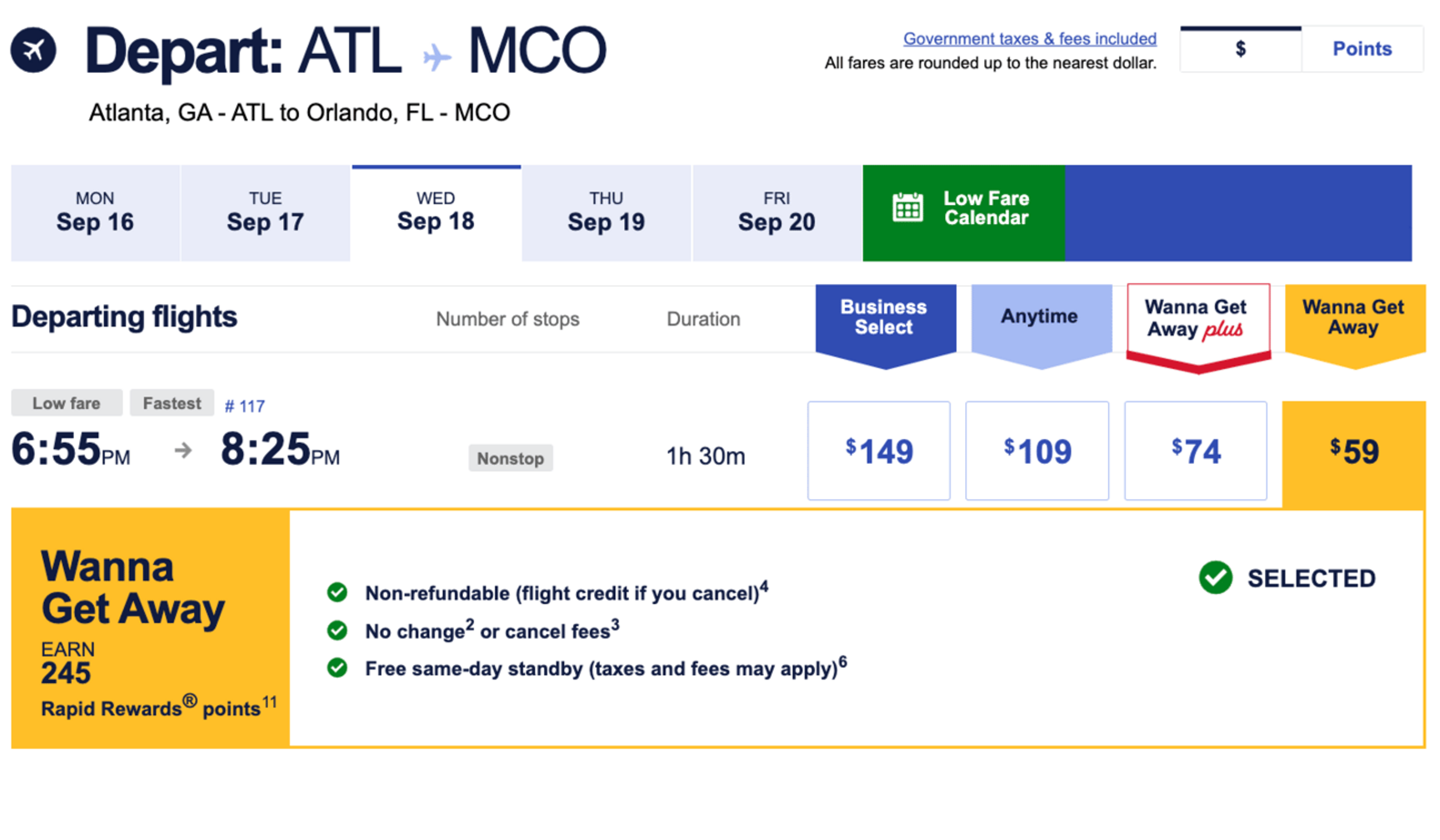 ATL-MCO for $59