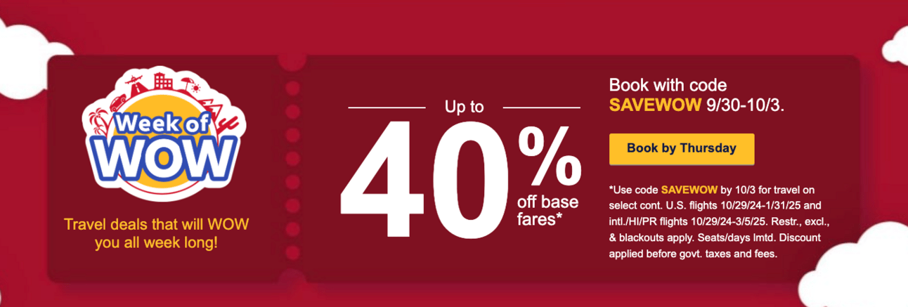Southwest Sale page banner