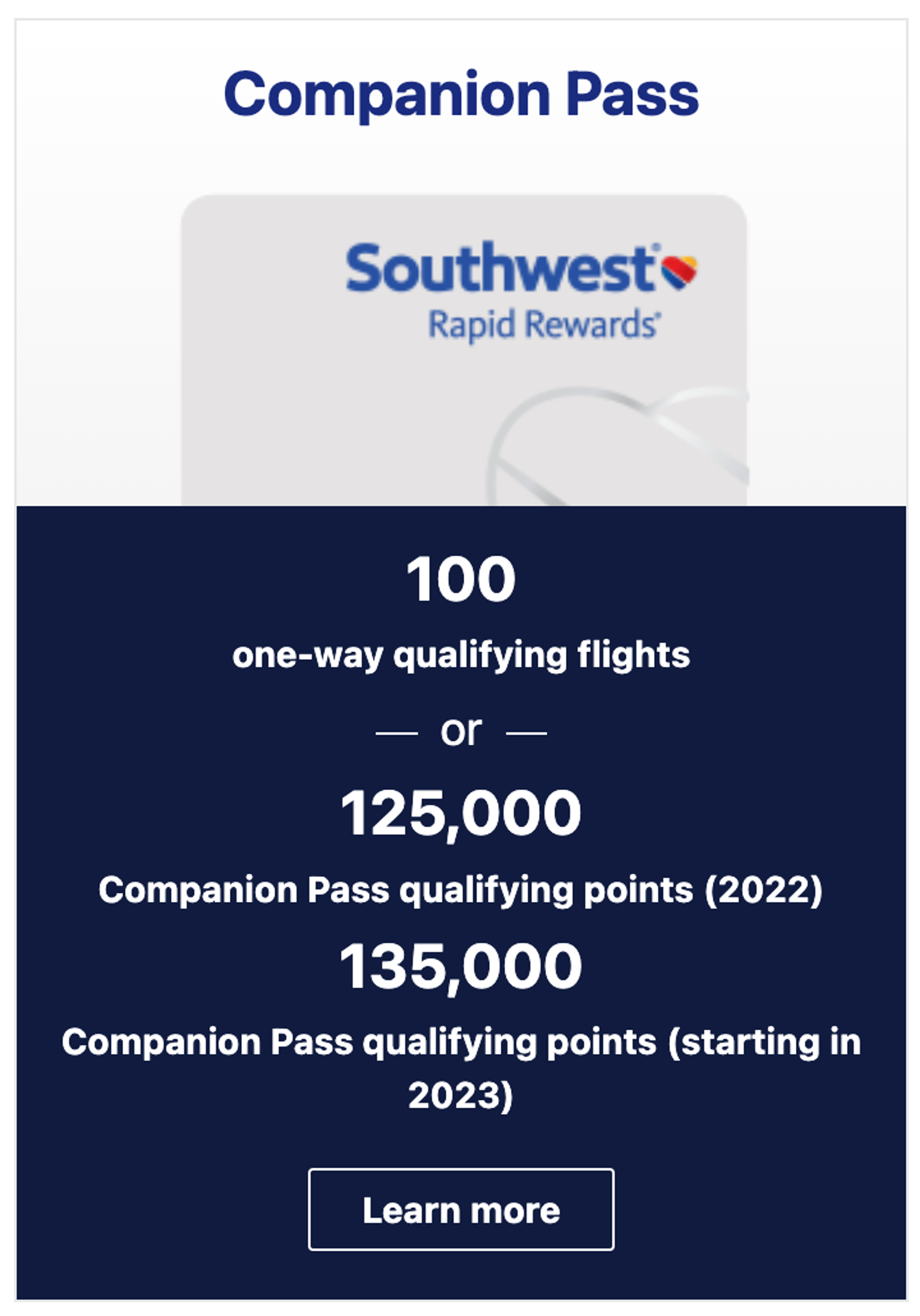 Southwest companion pass