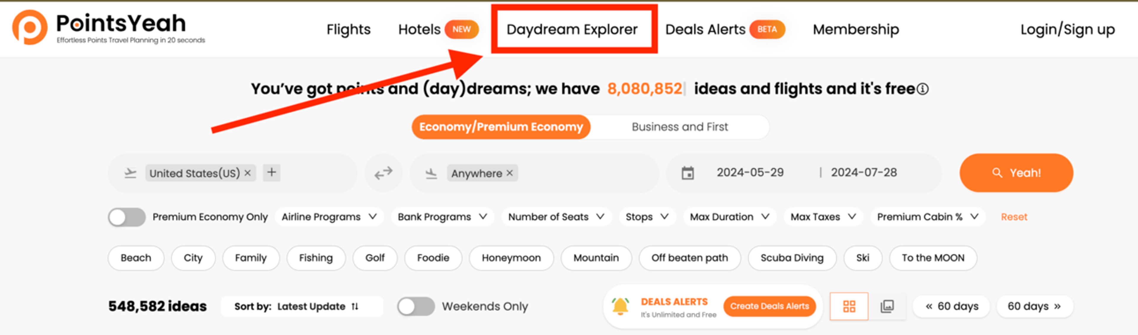 Points Yeah "Daydream Explorer" tool