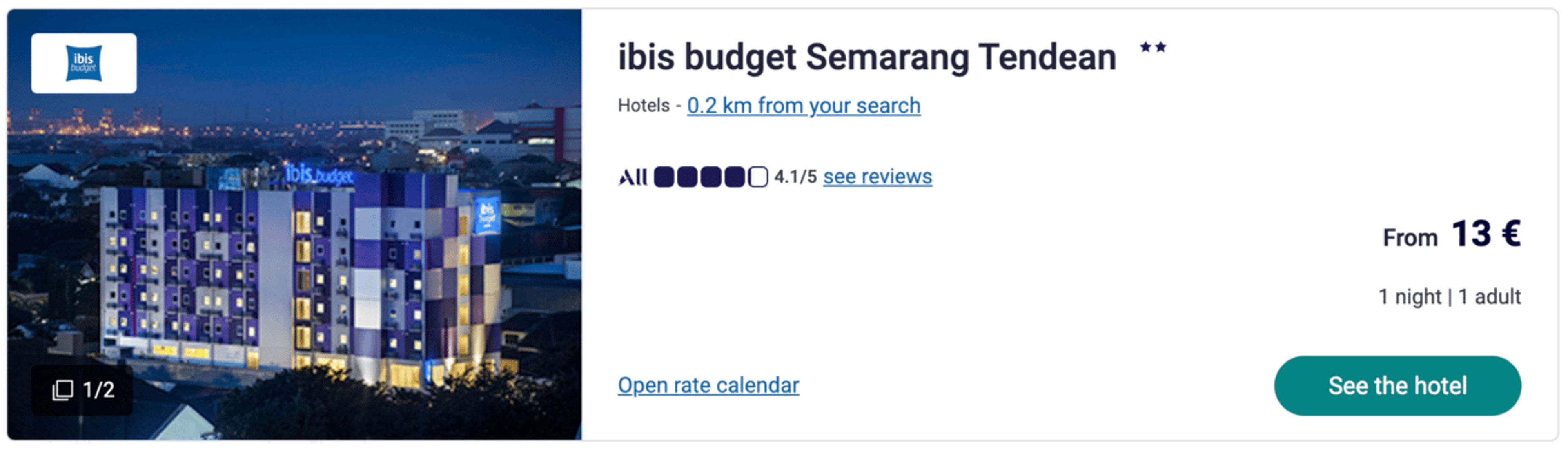 An example of a budget Accor hotel for $13 per night