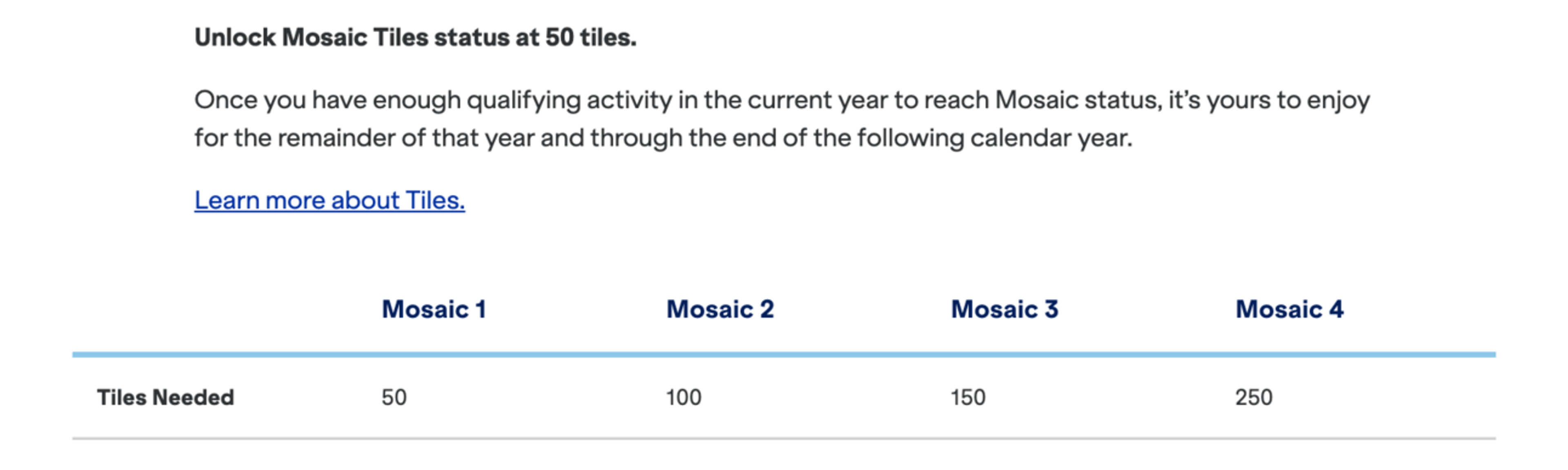 JetBlue Mosaic requirements