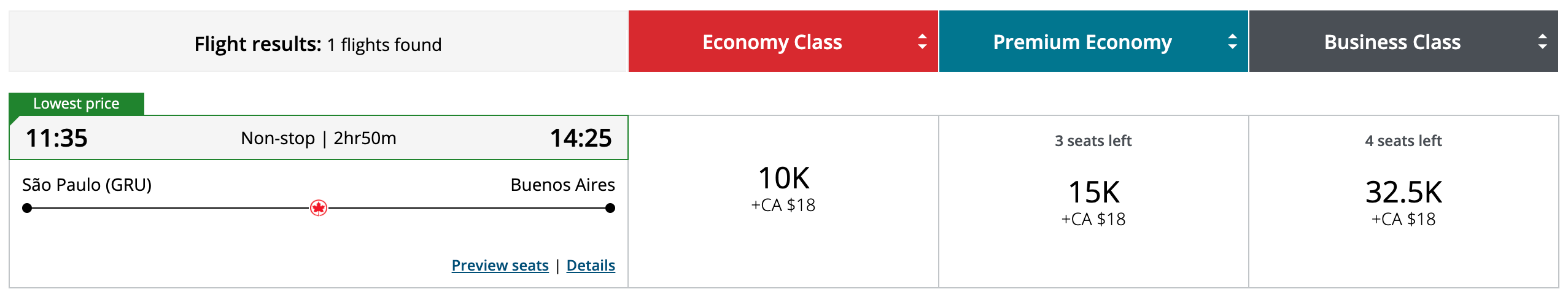 Air Canada fifth freedom route