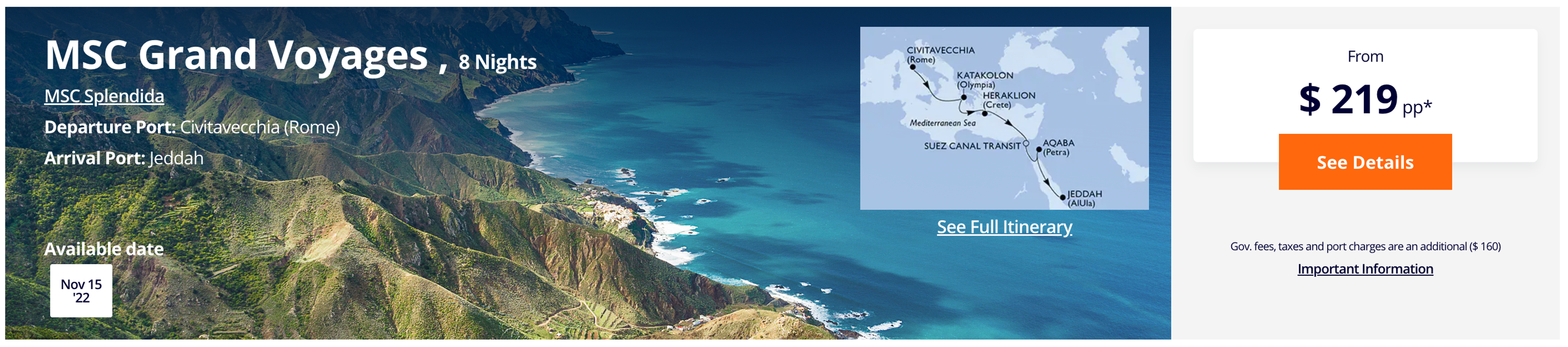 MSC sample cruise