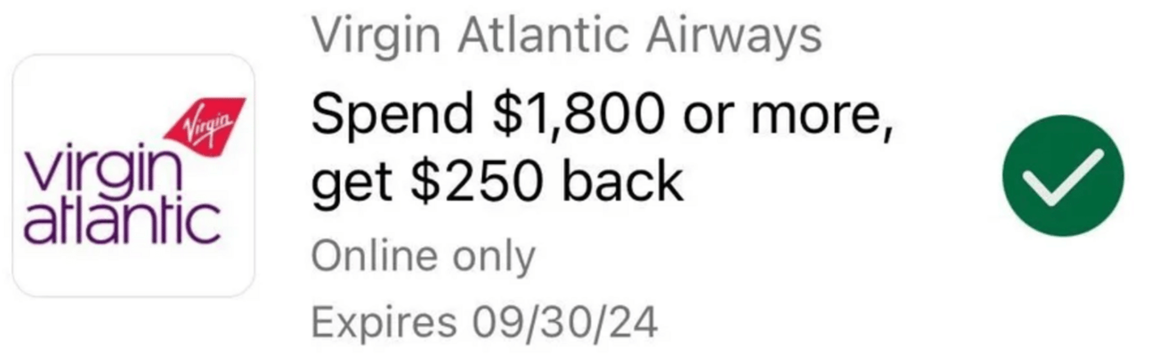 Virgin AtlnticAmex Offer