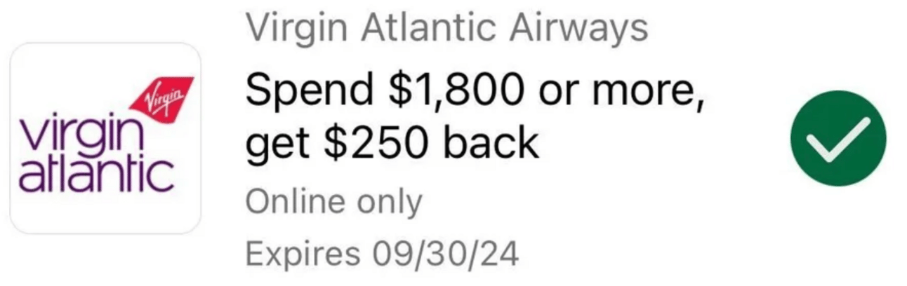 Virgin AtlnticAmex Offer