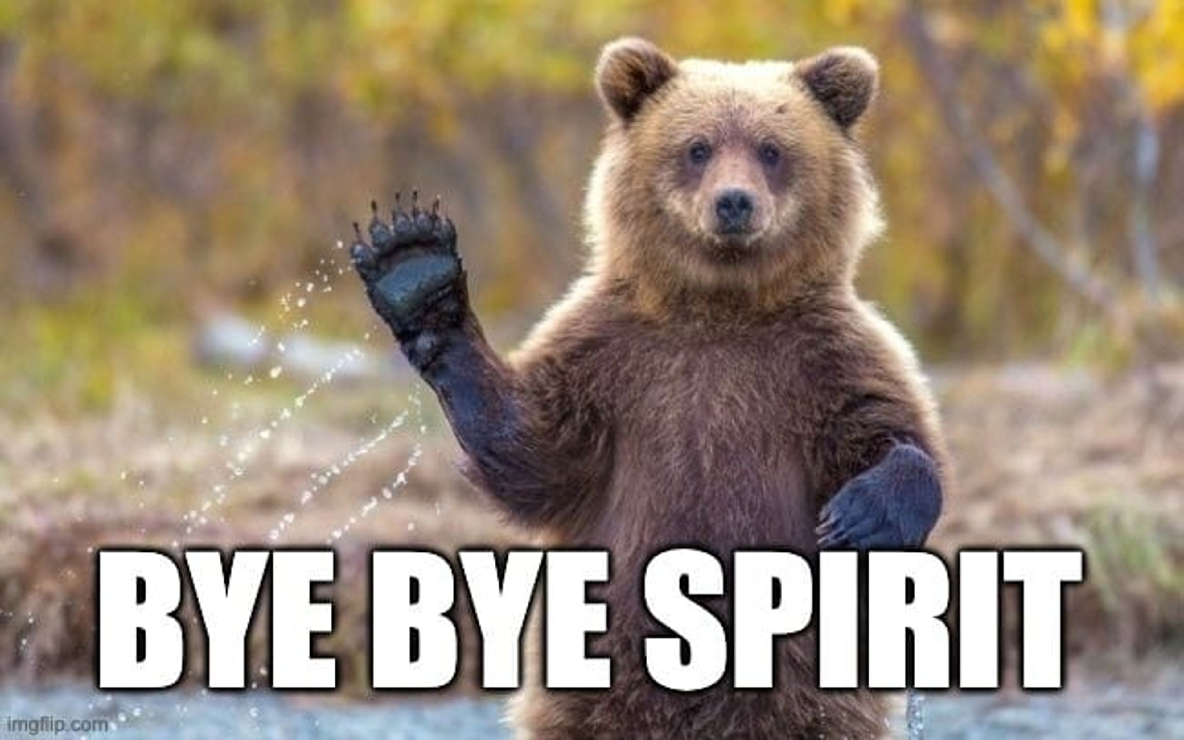 Meme "bye bye Spirit"