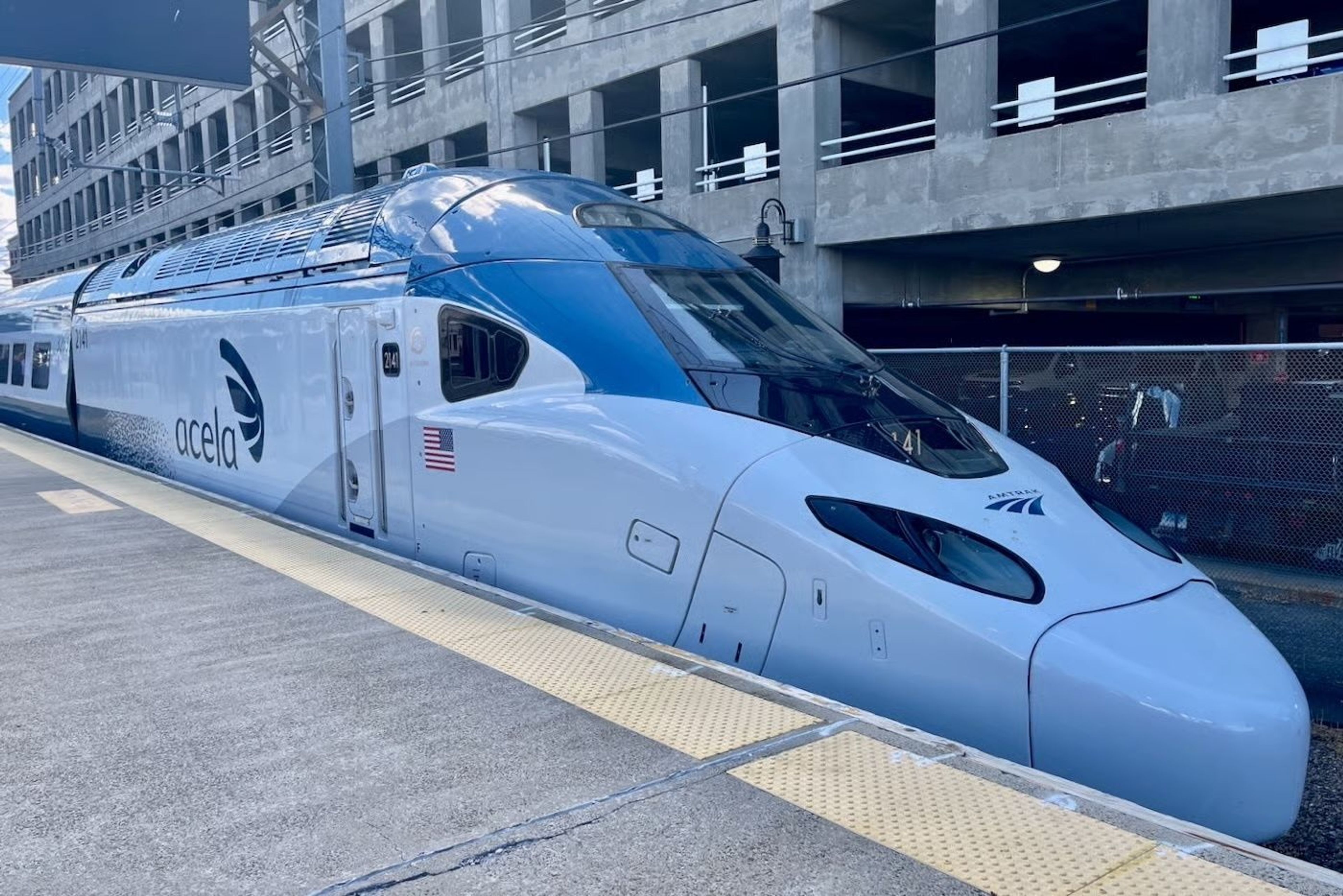 New Acela train exterior photo