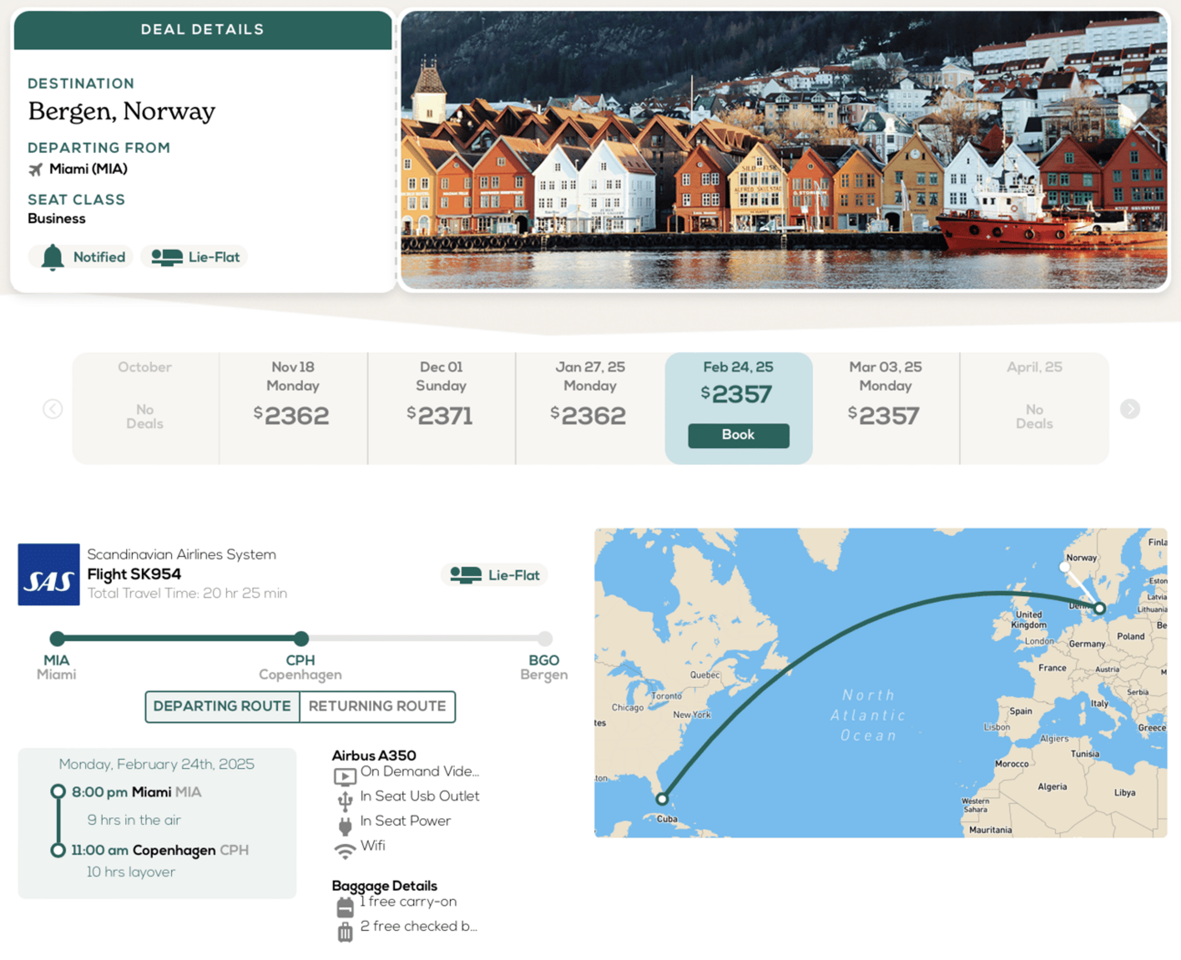 Flight deal to Bergen, Norway