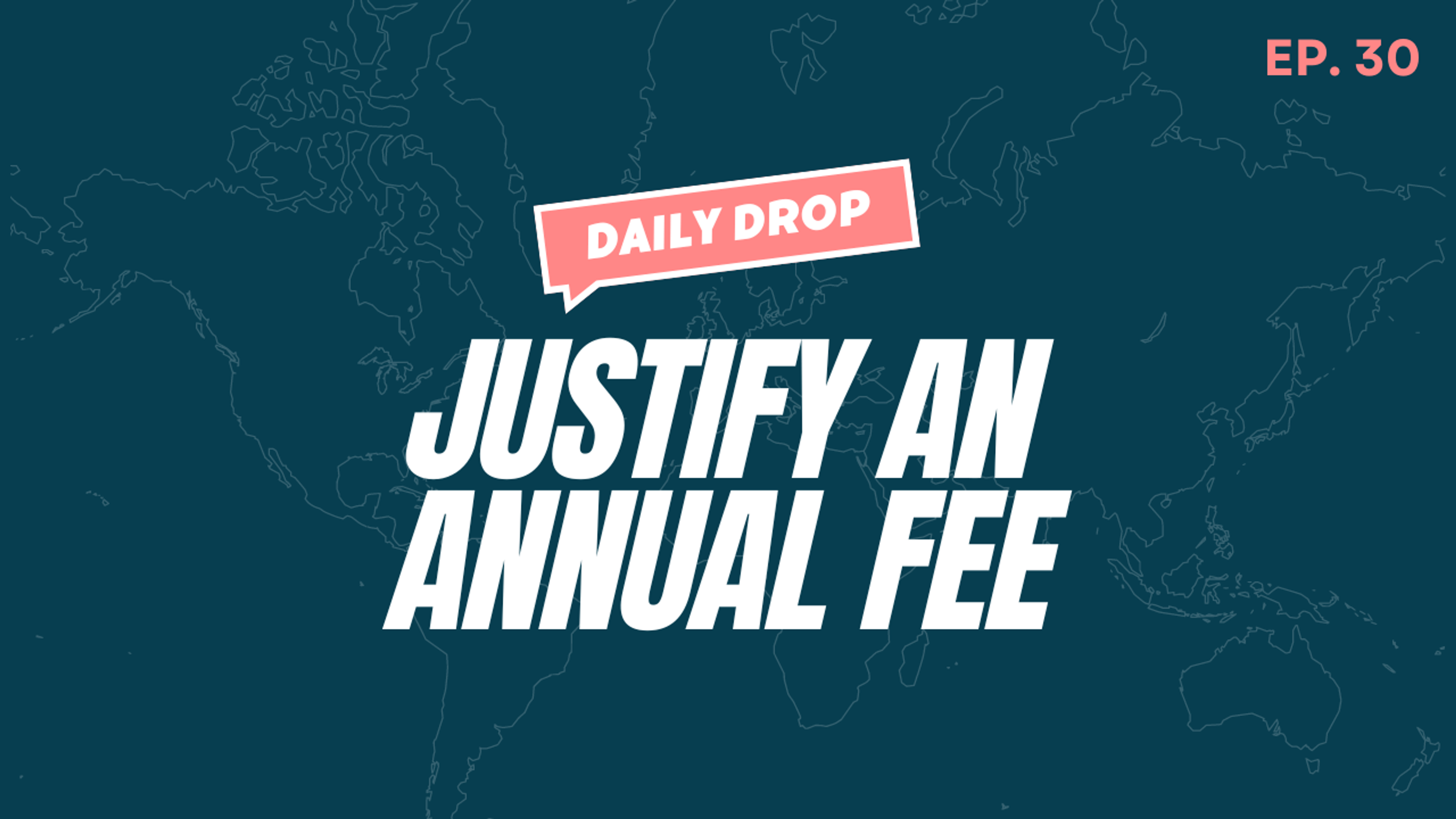 Thumbnail for the Daily Drop podcast with a dark blue background and world map
