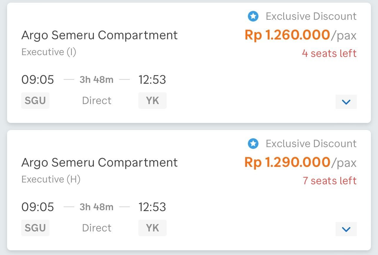 A screenshot from the booking page for the luxury-ass train Mike mentioned