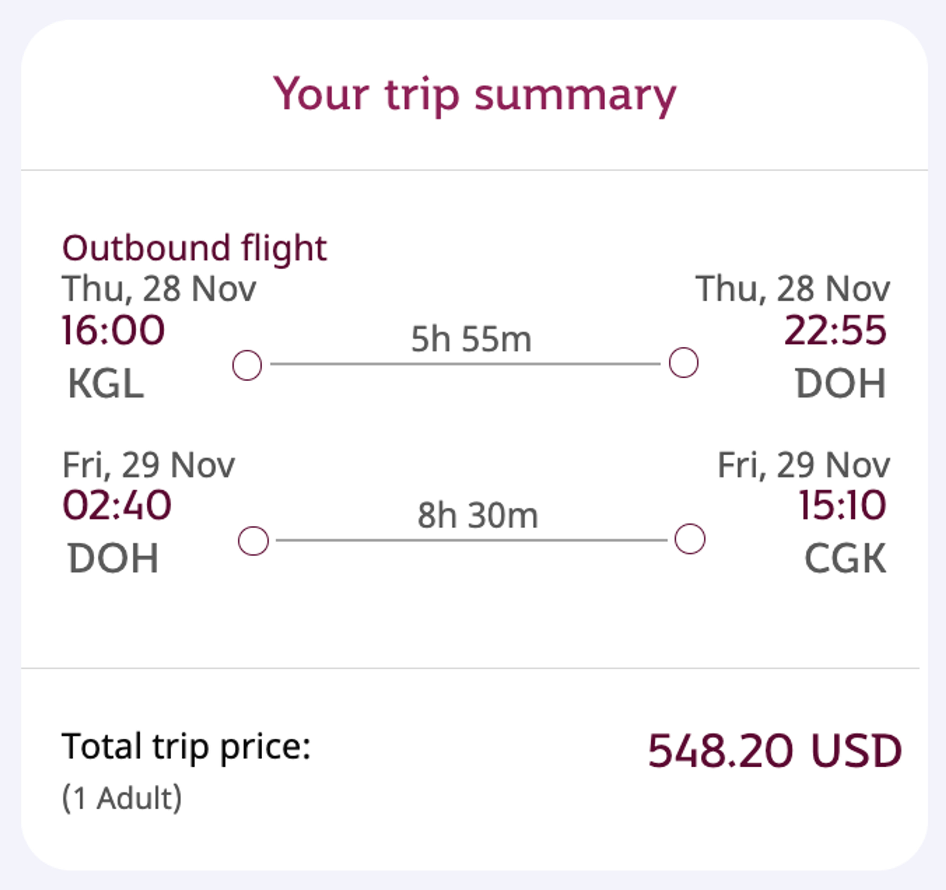 Clicking through to the end of the booking process can result in a lower price than expected