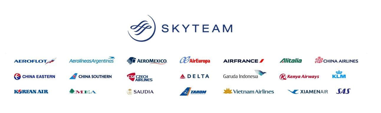 SkyTeam Airline logos