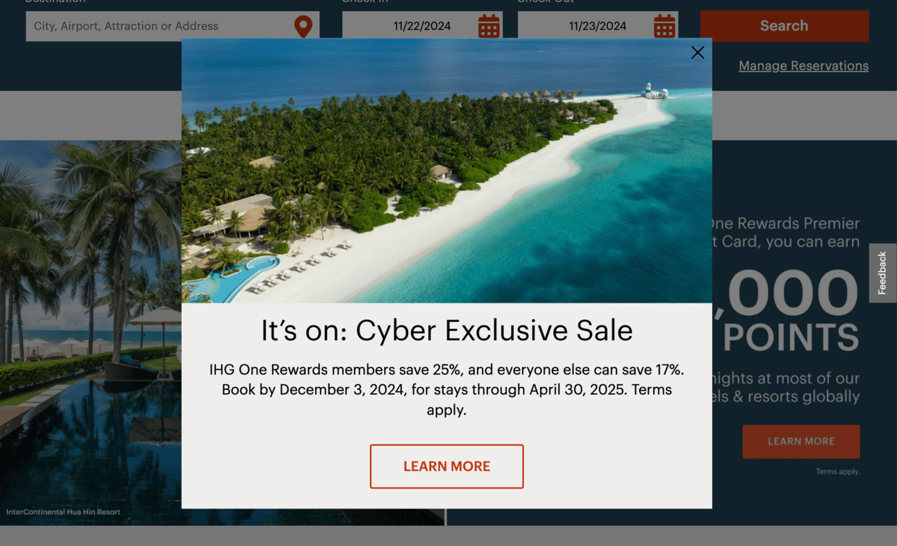 IHG sale