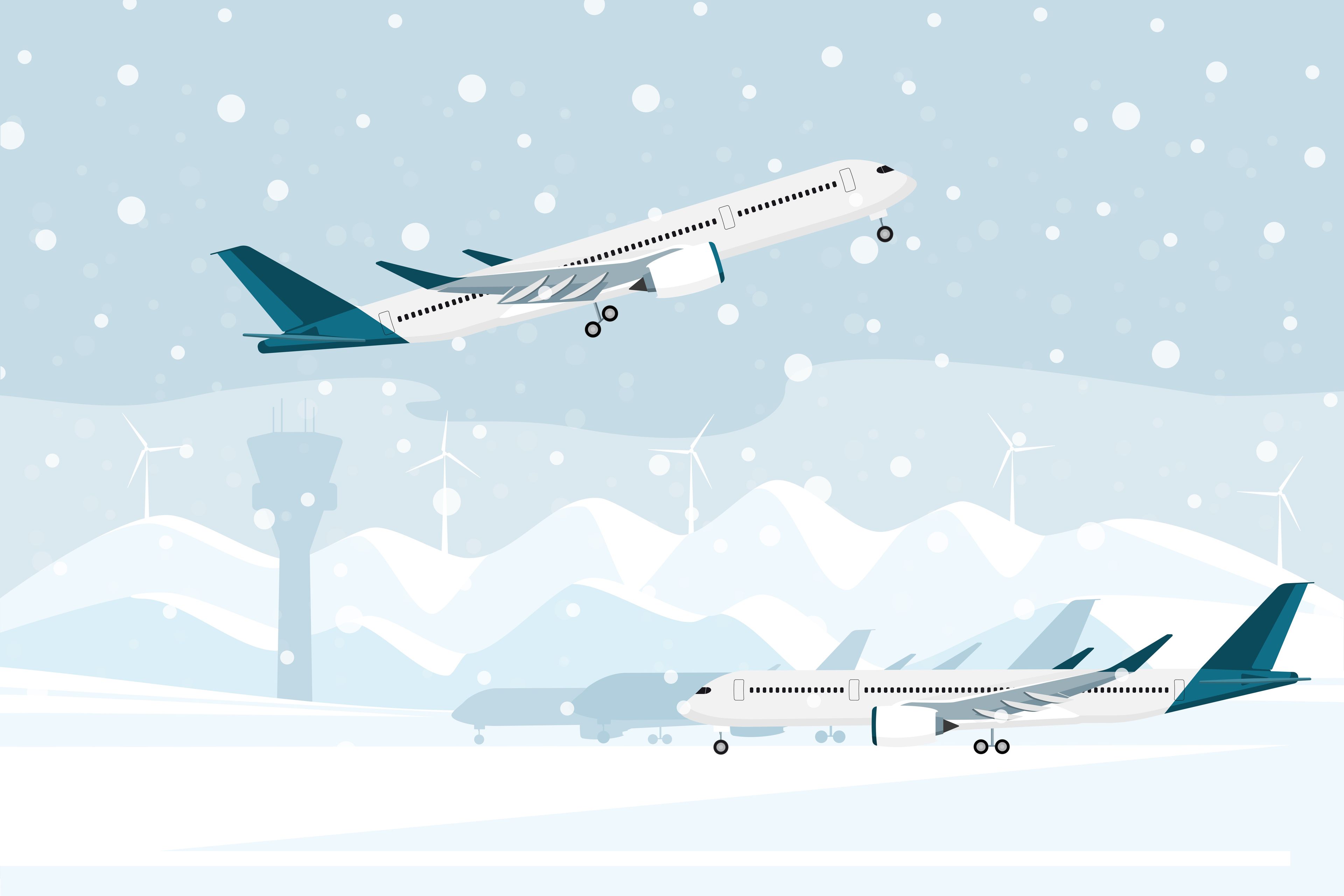 Pilots navigating winter storms