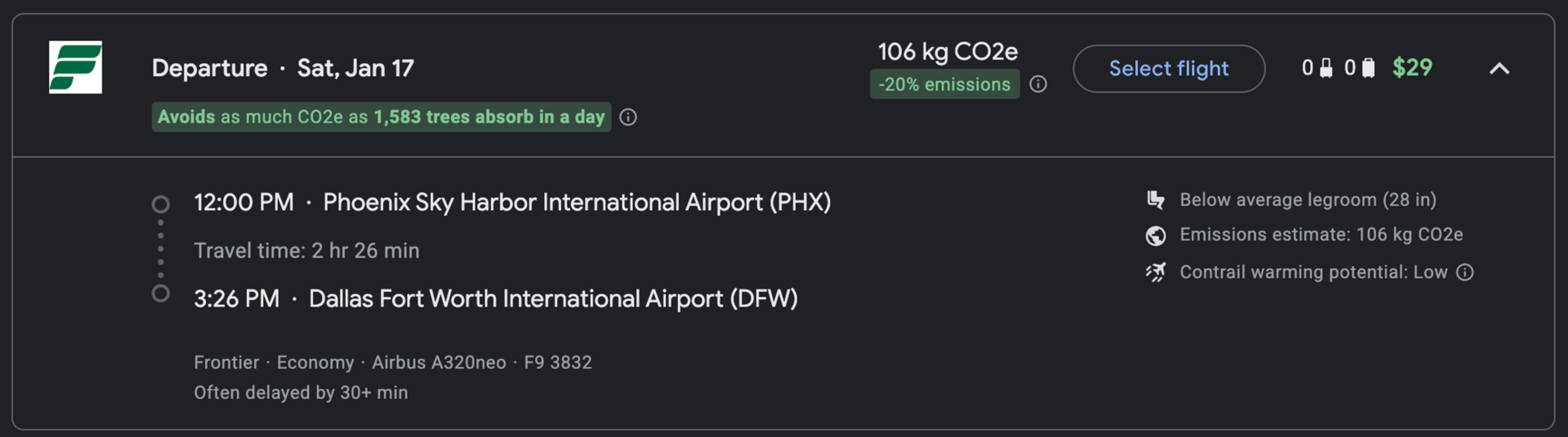 Phoenix to Dallas for $29