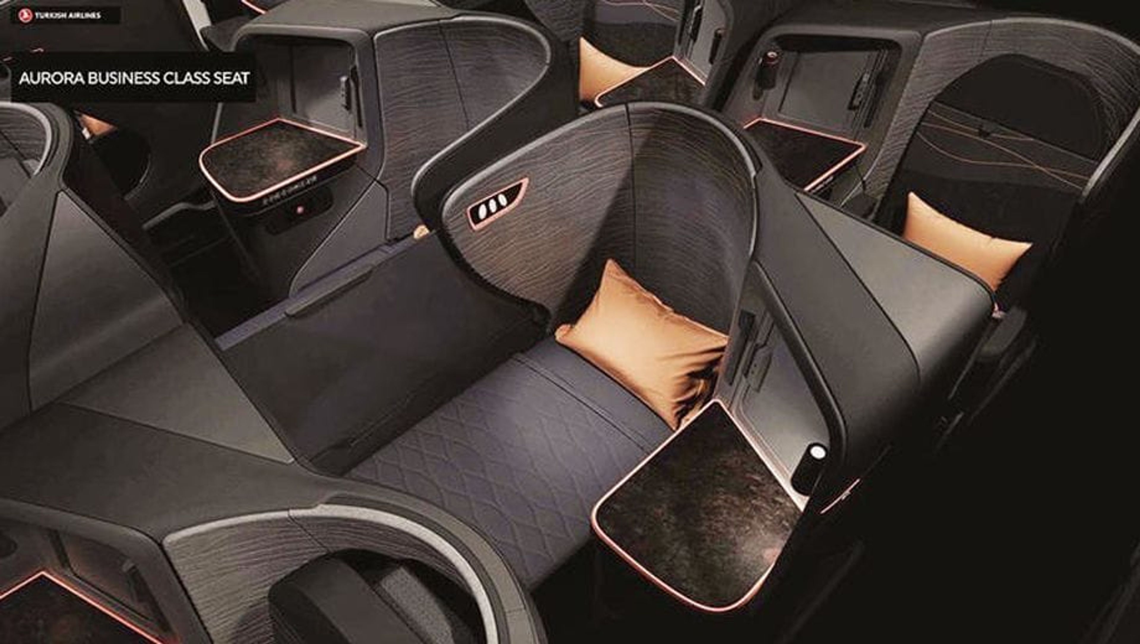 A photo of Turkish Airlines Aurora business class seat