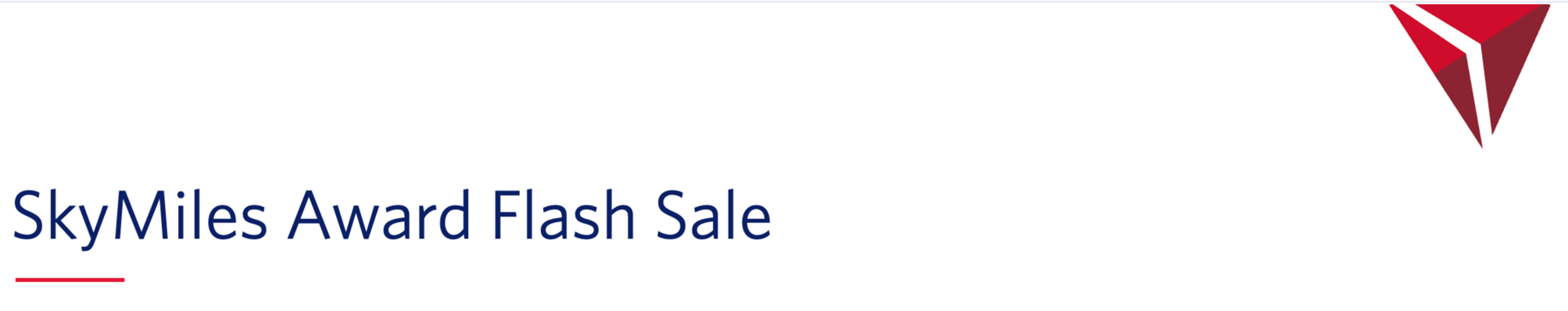 Delta SkyMiles flash sale