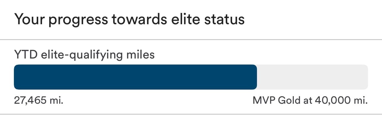 My current progress toward Alaska Elite Status