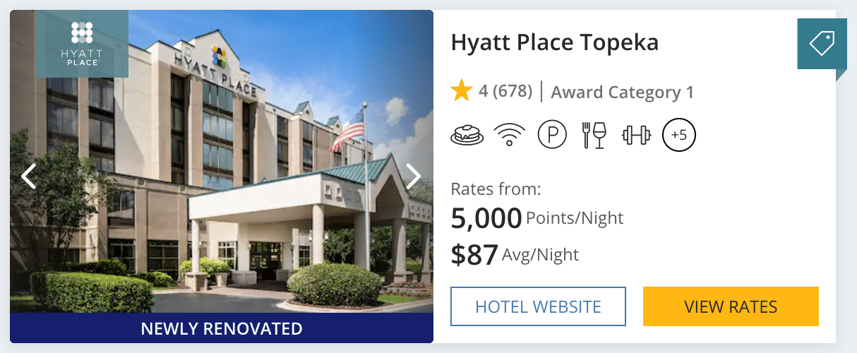 Hyatt Place Topeka for $87 per night