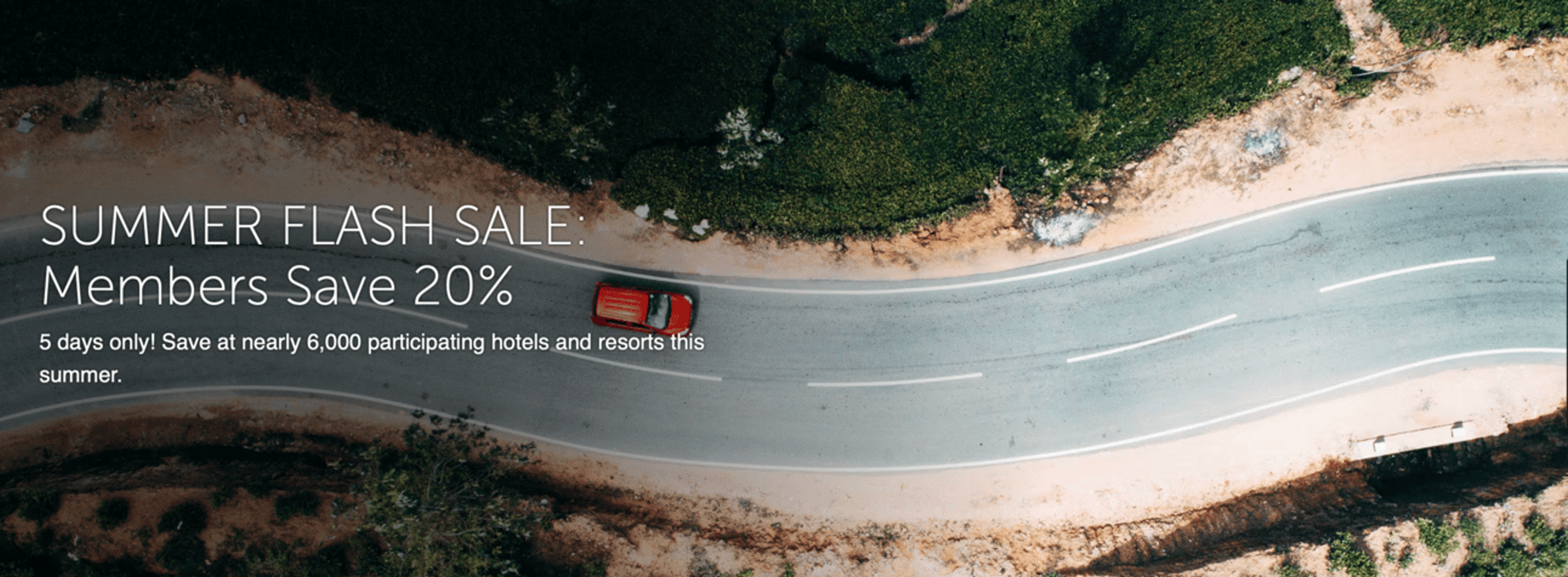 Screenshot of Marriott's promo page