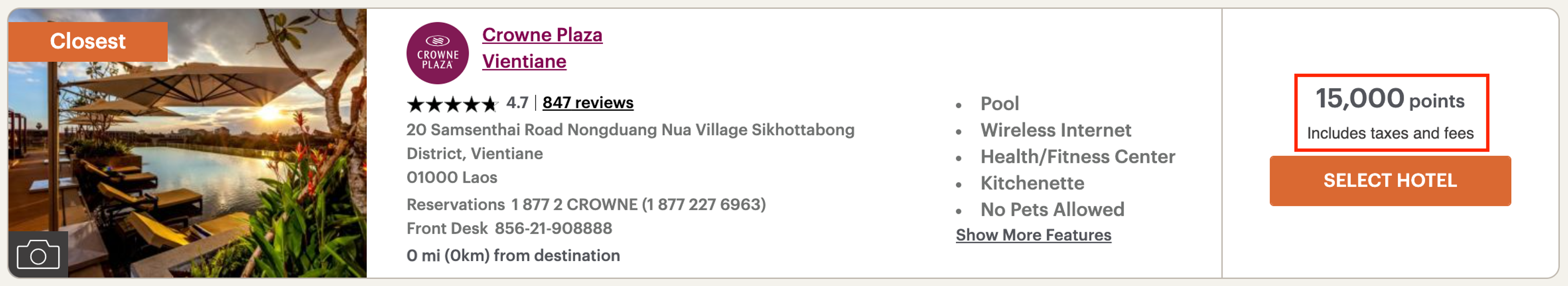 IHG sample booking
