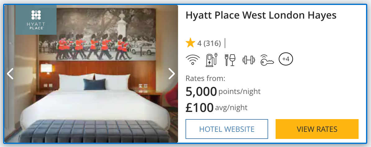 Hyatt sample booking