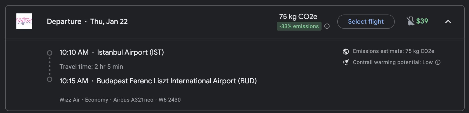Istanbul to Budapest for $39