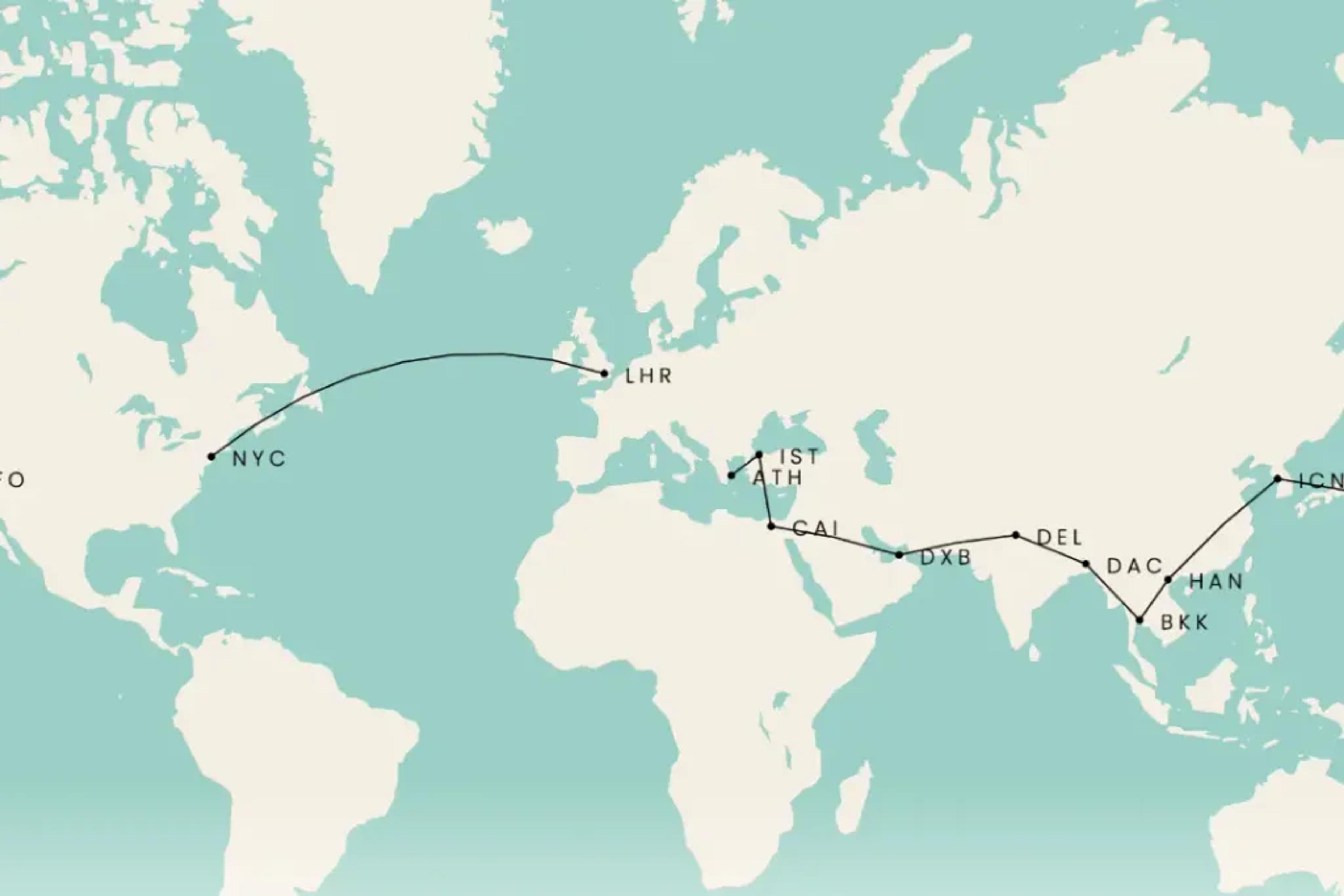 How to book a trip around the world