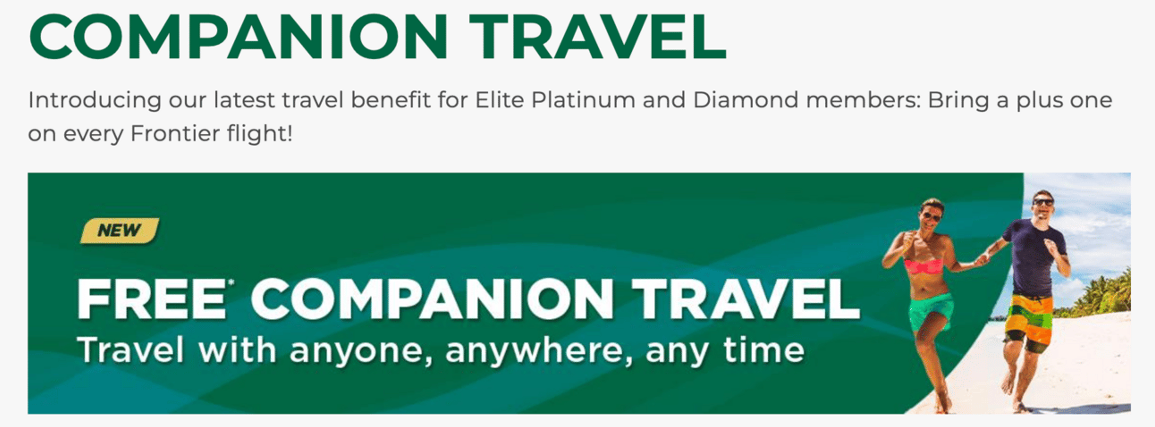 Frontier Companion Pass landing page