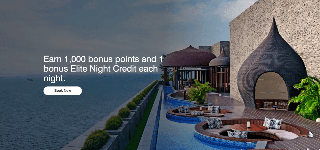 Graphic showing the details o Marriott's current global promotion