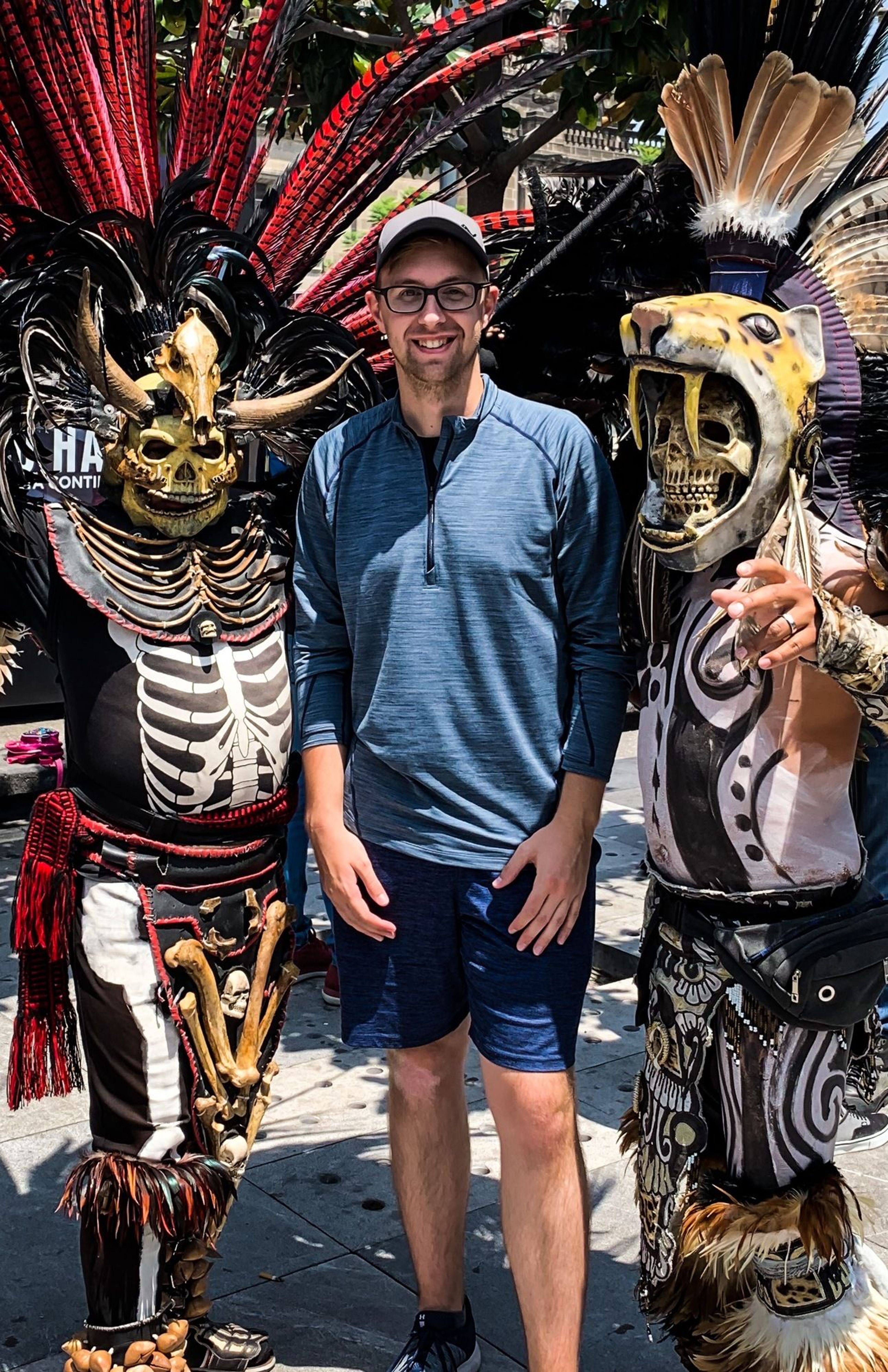 Me with some weird street performers circa 2018