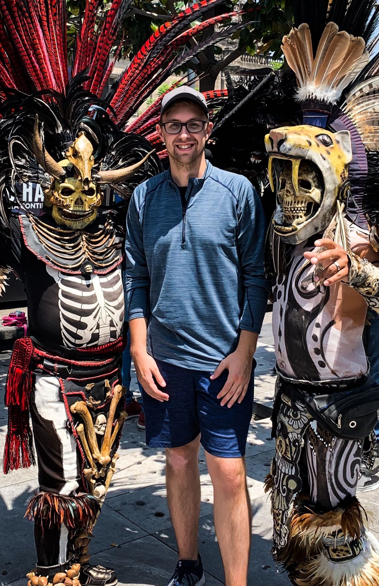 Me with some weird street performers circa 2018