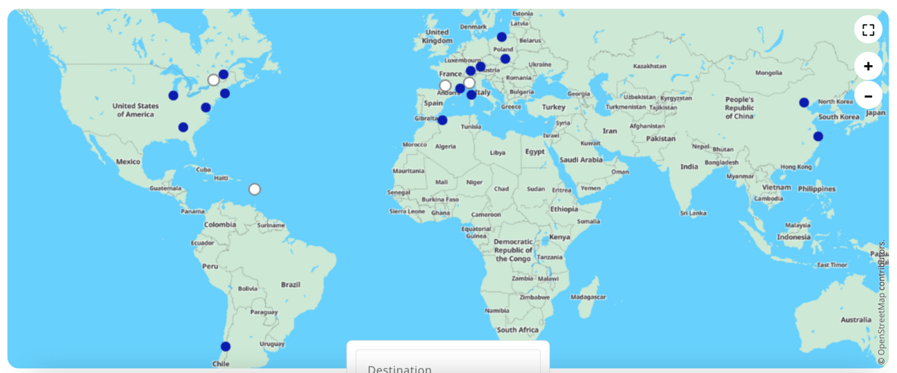 Flying Blue Promo Reward map (April)