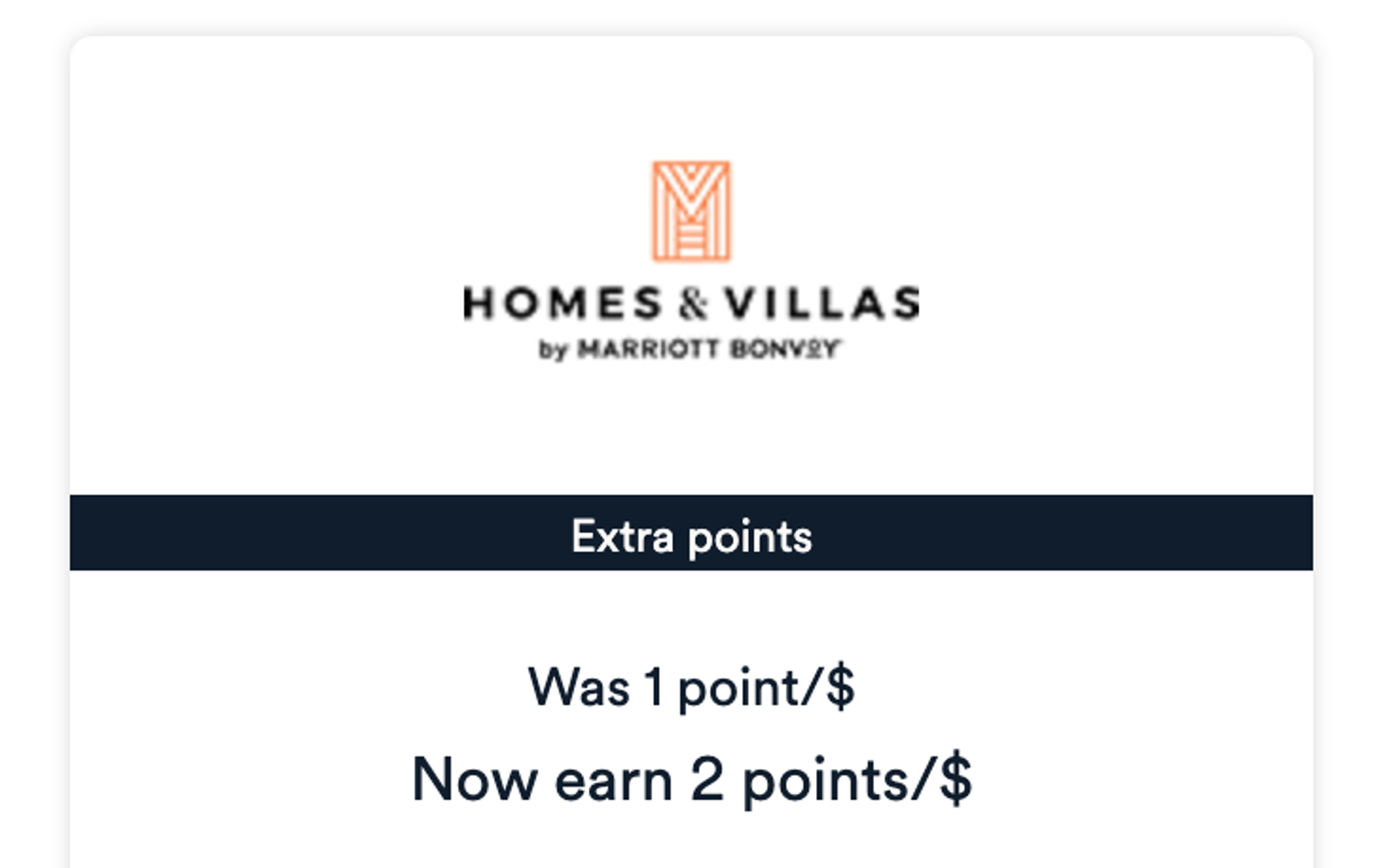 Earn 2x Atmos points on Homes & Villas