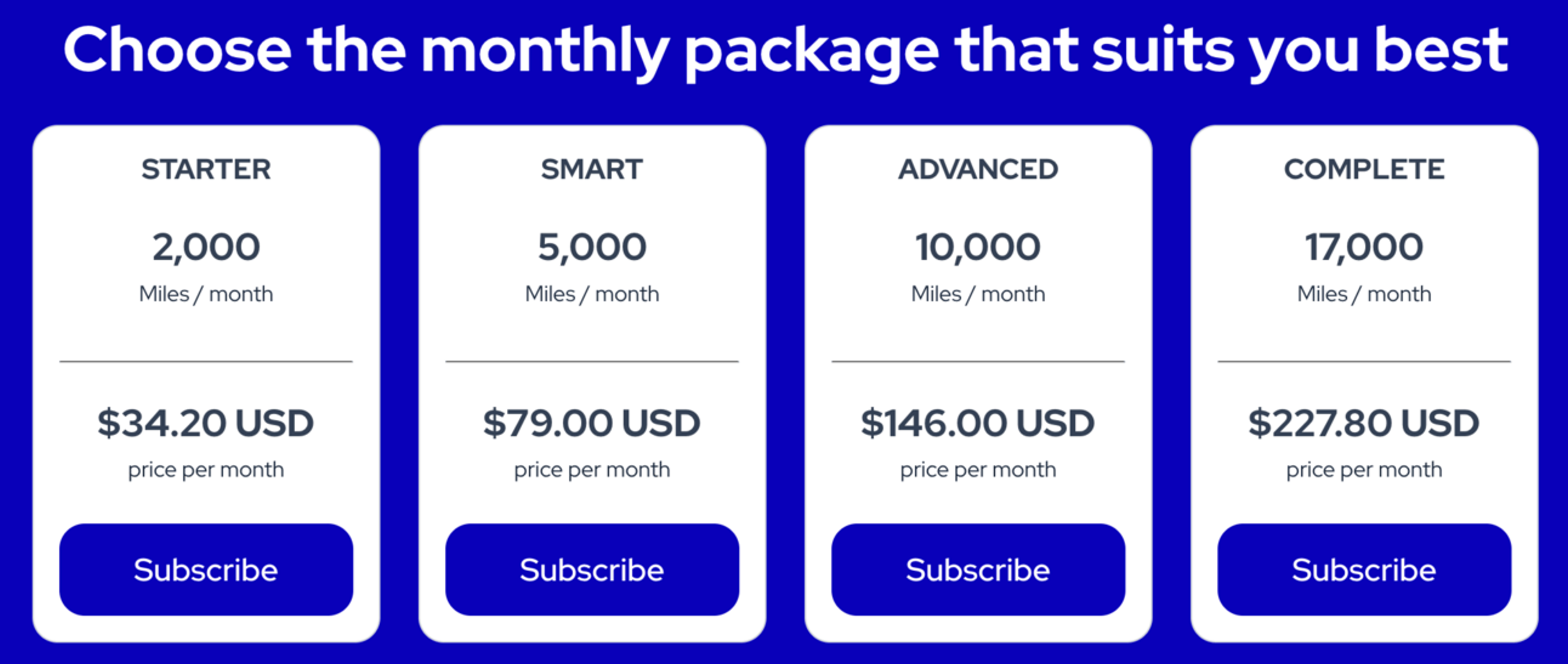 Flying blue monthly subscription service