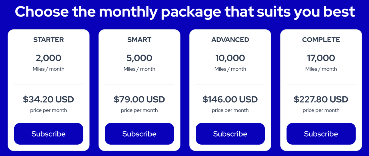 Flying blue monthly subscription service
