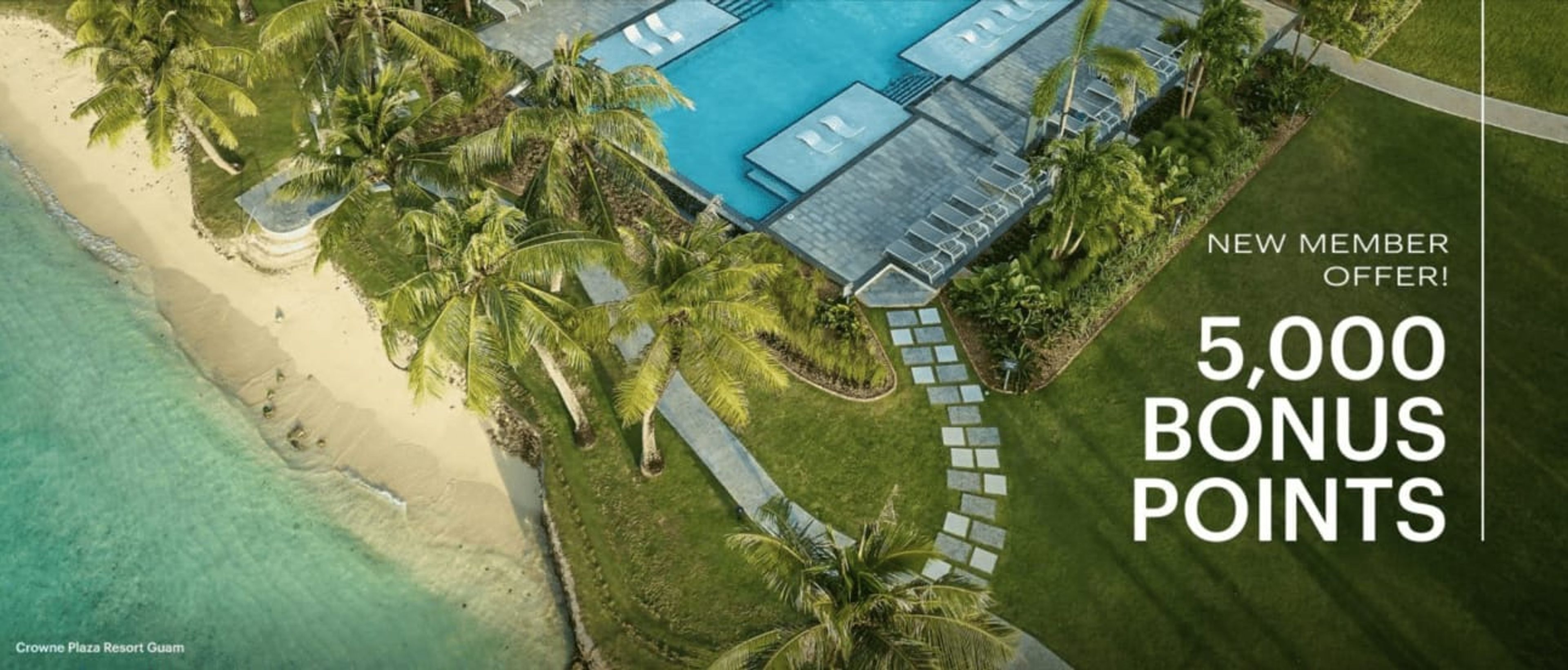 Screenshot showing IHG 5,000 bonus points proo