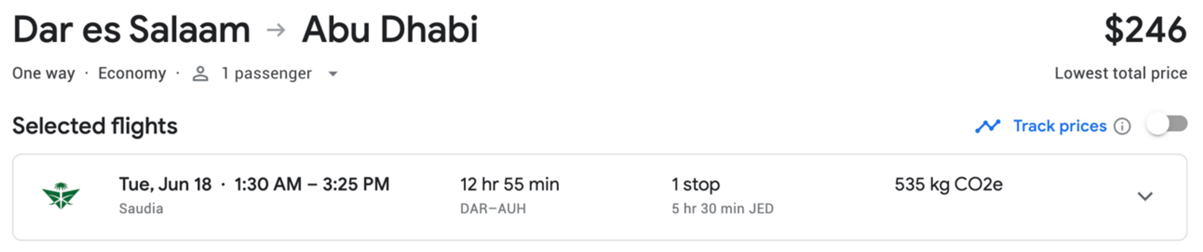 Cheap flight from DAR to AUH