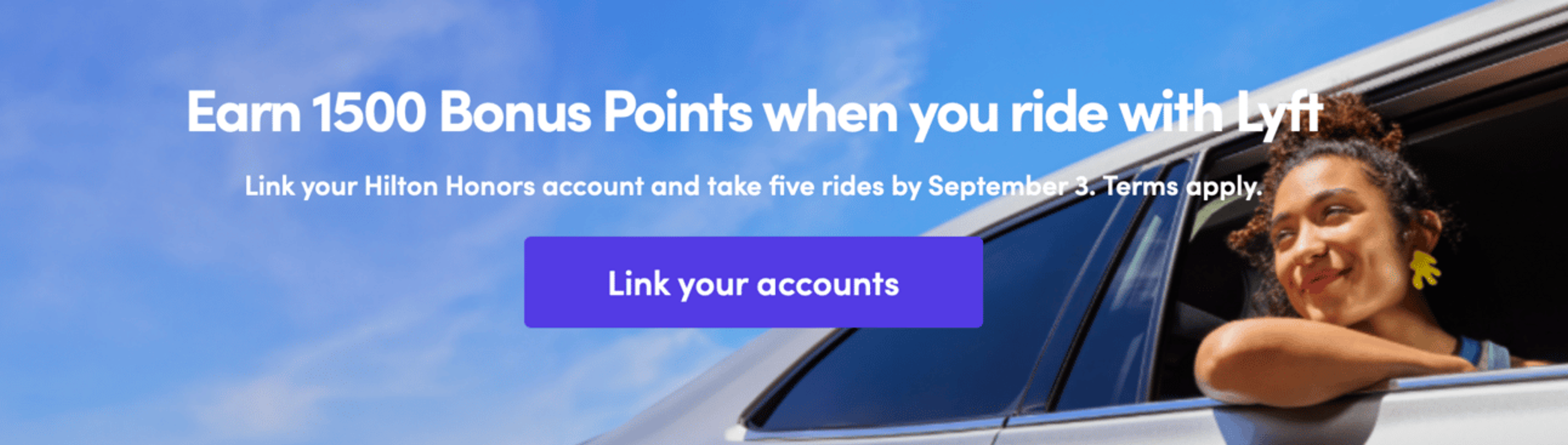 Screenshot of Hilton and Lyft joint promo