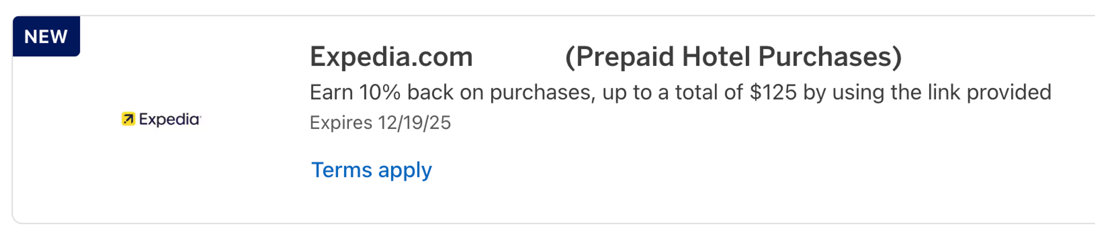 Expedia merchant offer